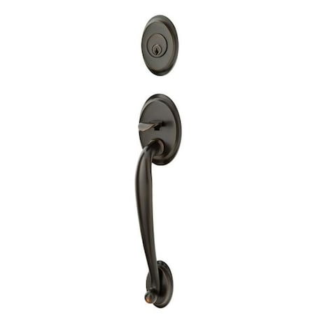 Emtek Oil Rubbed Bronze Handleset 4420STUUS10BLH 4420STUUS10BLH